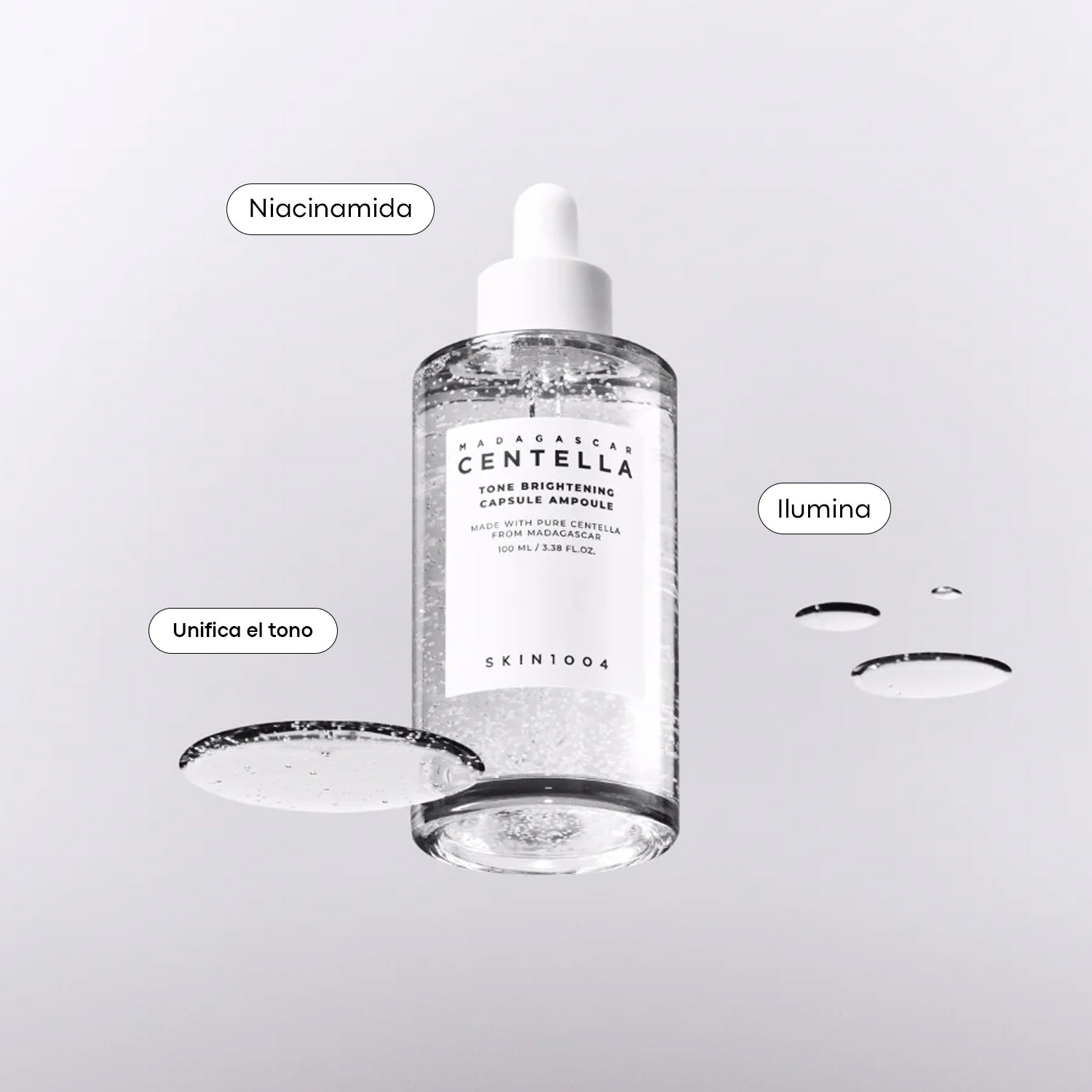 SKIN1004 MADAGASCAR CENTELLA TONE BIRGHTENING CAPSULE AMPOULE (TÓNICO LIGERO CON NIACINAMIDA)